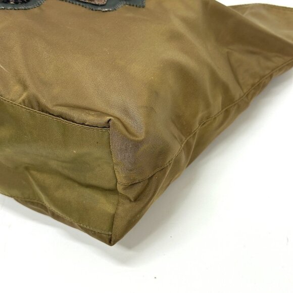 PRADA Bear Stone Tote bag Nylon / Leather BrownBased/GoldHardware - Picture 15 of 16